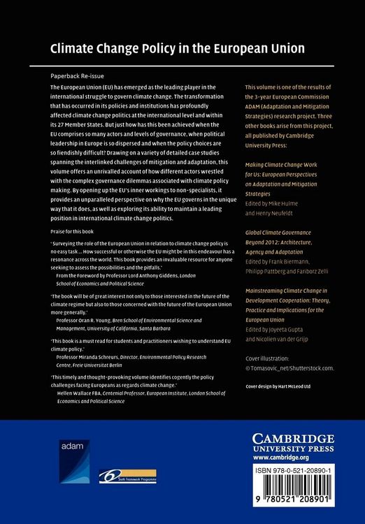 Produktbild: Climate Change Policy in the European Union