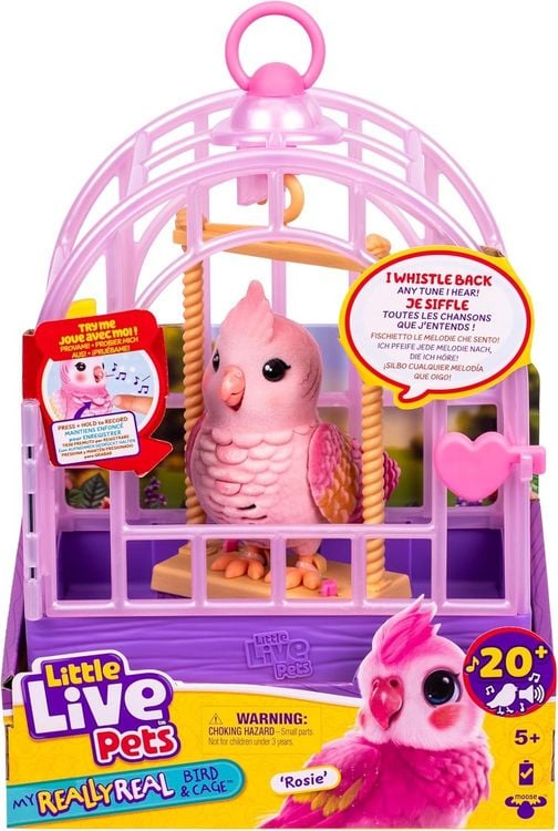 Produktbild: Moose Toys 300333 - Little Live Pets: My Really Real Bird Rosie+ Cage, Interaktiver Vogel mit K&auml;fig