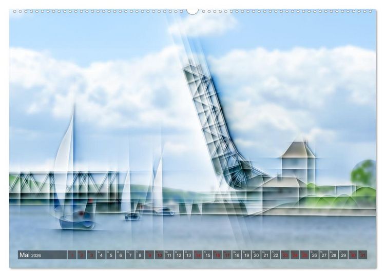 Produktbild: Digital - Kubistisch - Piktorial (Wandkalender 2026 DIN A2 quer), CALVENDO Monatskalender