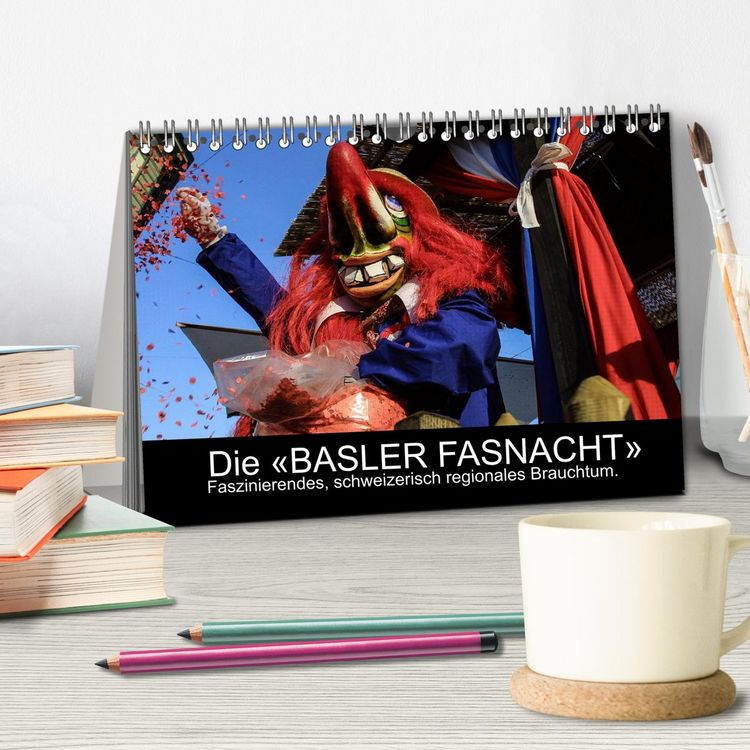Produktbild: BASLER FASNACHT &ndash; Faszinierendes, schweizerisch regionales Brauchtum. (Tischkalender 2026 DIN A5 quer), CALVENDO Monatskalender