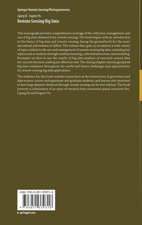 Produktbild: Remote Sensing Big Data