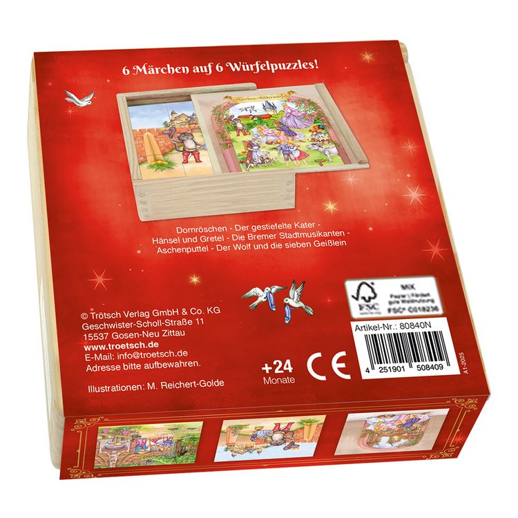 Produktbild: TR&Ouml;TSCH - Bilderw&uuml;rfel Puzzle M&auml;rchen | Ab 2 Jahren