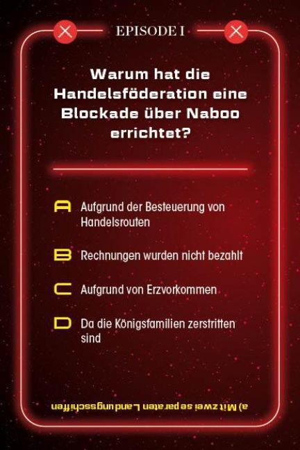 Produktbild: Kartenspiel: Das inoffizielle Quiz f&uuml;r Star Wars-Fans
