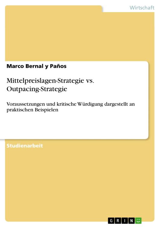 Produktbild: Mittelpreislagen-Strategie vs. Outpacing-Strategie