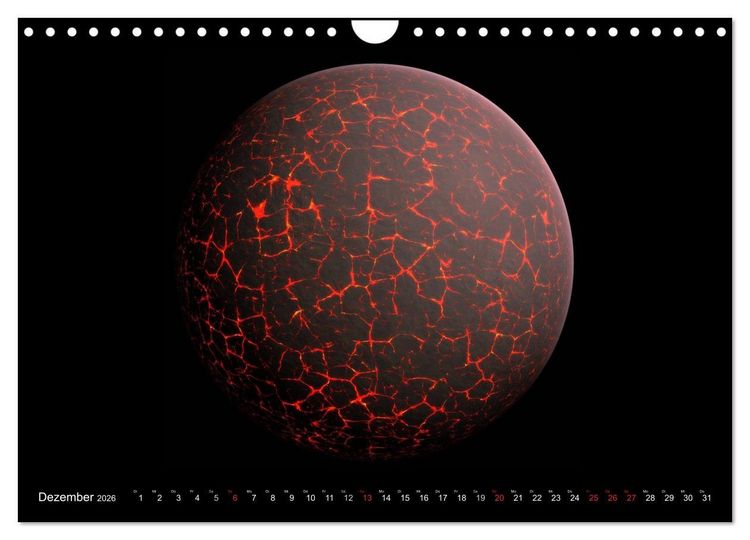 Produktbild: Sonne, Monde und Planeten (Wandkalender 2026 DIN A4 quer), CALVENDO Monatskalender