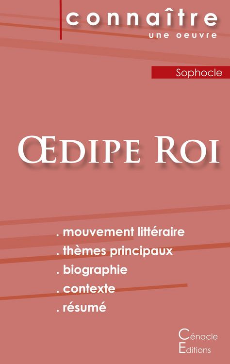 Produktbild: Fiche de lecture &iquest;dipe Roi de Sophocle (Analyse litt&eacute;raire de r&eacute;f&eacute;rence et r&eacute;sum&eacute; complet)