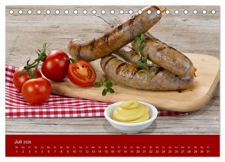 Produktbild: Schinken und Wurst (Tischkalender 2026 DIN A5 quer), CALVENDO Monatskalender