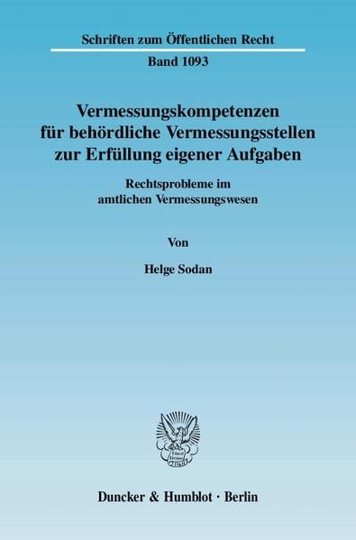 Produktbild: Vermessungskompetenzen f&uuml;r beh&ouml;rdliche Vermessungsstellen zur Erf&uuml;llung eigener Aufgaben.