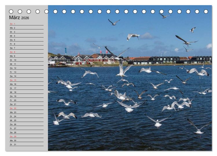 Produktbild: D&auml;nemark - Umgebung von Hvide Sande (Tischkalender 2026 DIN A5 quer), CALVENDO Monatskalender
