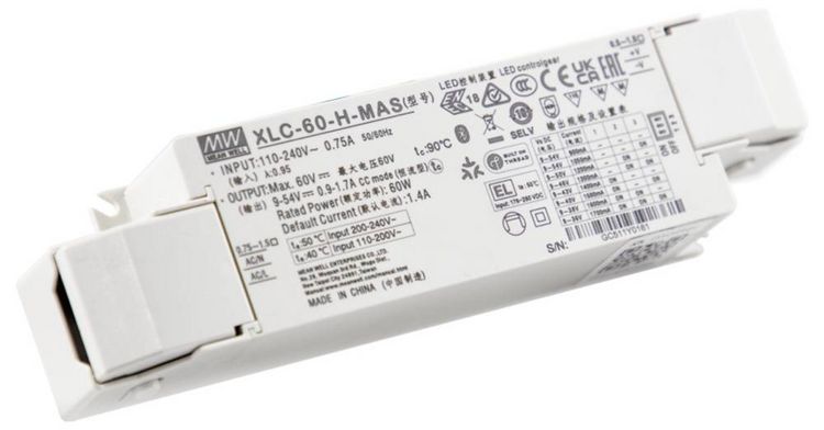 Produktbild: MEAN WELL LED-Konverter 60W 48V Betriebsspannung max.: 300V