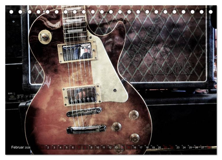 Produktbild: Gitarren - Grunge Style (Tischkalender 2026 DIN A5 quer), CALVENDO Monatskalender