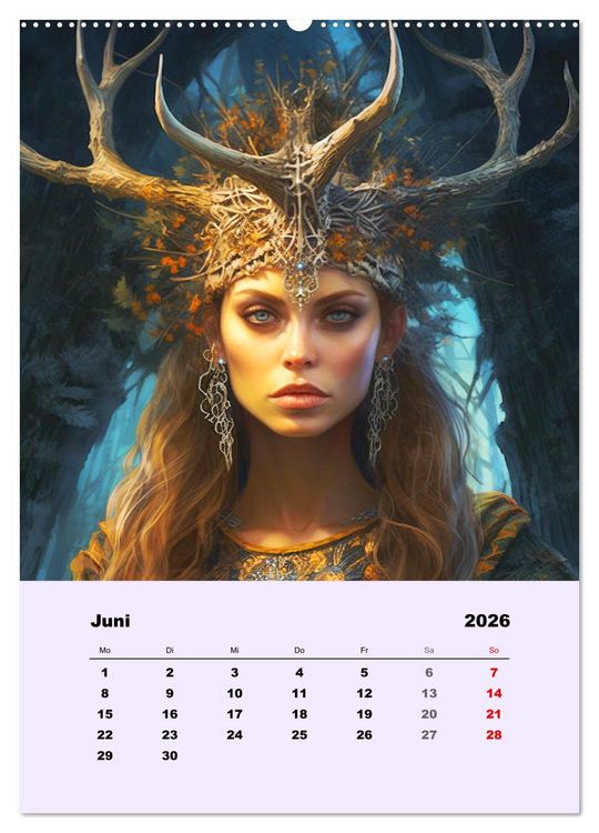 Produktbild: Magische Reise zu mystischen Wesen. Keltische Fantasie-Gestalten (hochwertiger Premium Wandkalender 2026 DIN A2 hoch), Kunstdruck in Hochglanz