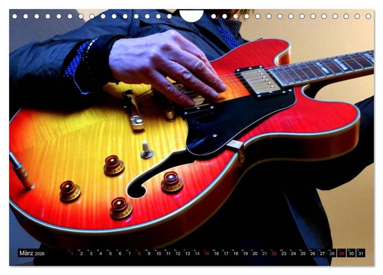 Produktbild: JAZZGITARREN in Szene gesetzt (Wandkalender 2026 DIN A4 quer), CALVENDO Monatskalender