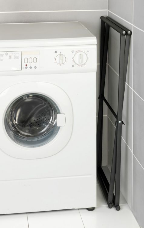 Produktbild: Handtuchst&auml;nder Mod. Lava Schwarz matt, platzsparend klappbar