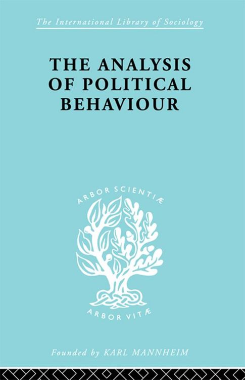Produktbild: The Analysis of Political Behaviour