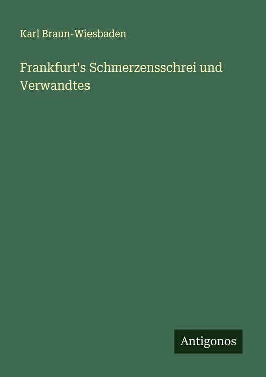 Produktbild: Frankfurt's Schmerzensschrei und Verwandtes