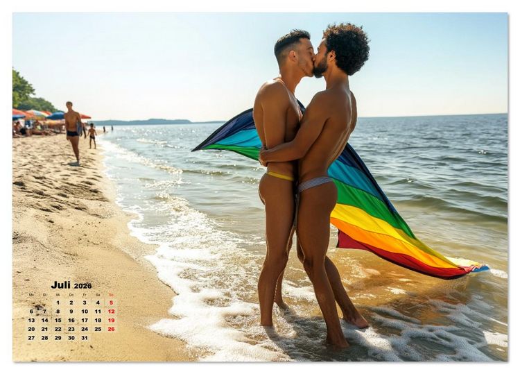 Produktbild: LGBTQ Pride - Regenbogenzeit, der Kalender f&uuml;r Vielfalt und Liebe (Tischkalender 2026 DIN A5 quer), CALVENDO Monatskalender