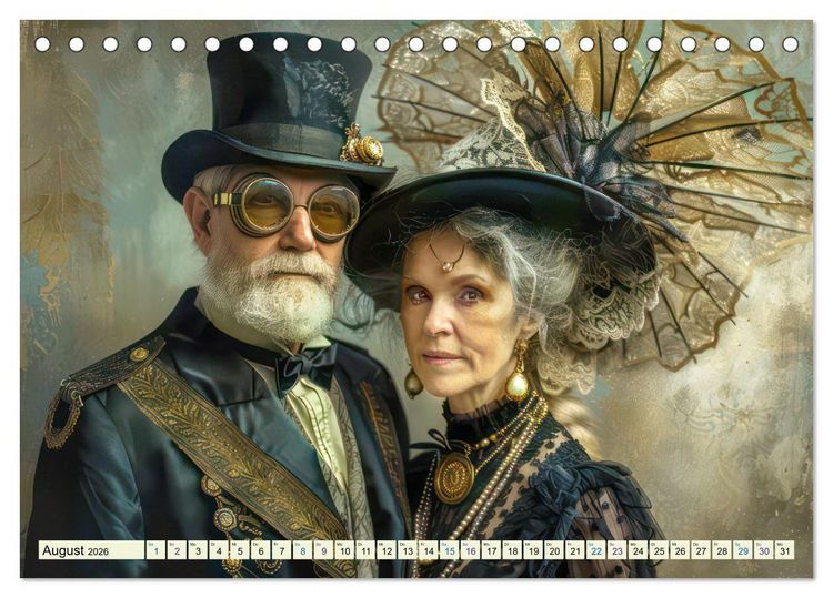 Produktbild: Steampunk - Bl&uuml;tezeit der Mechanik (Tischkalender 2026 DIN A5 quer), CALVENDO Monatskalender