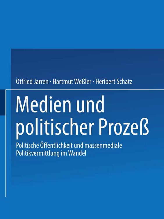 Produktbild: Medien und politischer Proze&szlig;