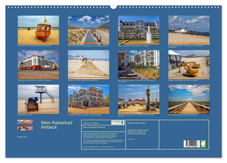 Produktbild: Mein Kaiserbad Ahlbeck (Wandkalender 2026 DIN A2 quer), CALVENDO Monatskalender