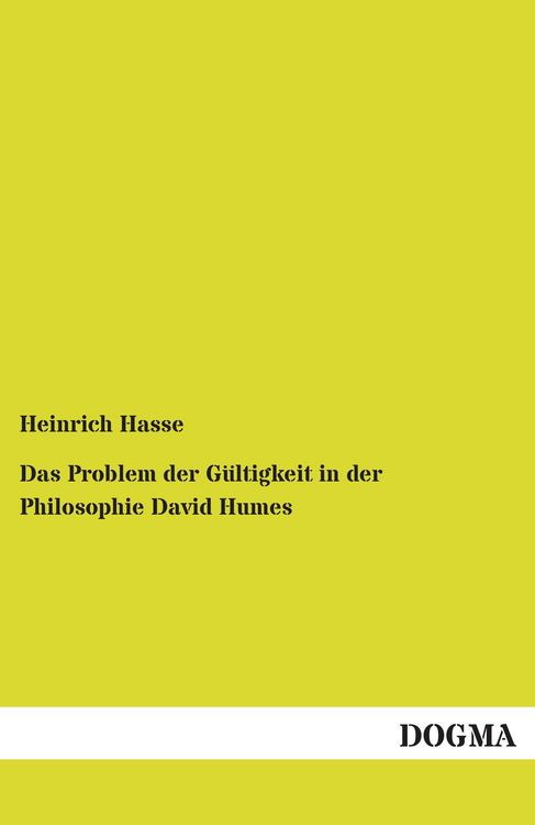 Produktbild: Das Problem der G&uuml;ltigkeit in der Philosophie David Humes