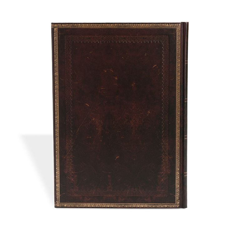 Produktbild: Hardcover Notizbuch Schwarzes Marokkoleder, Grande, Unliniert