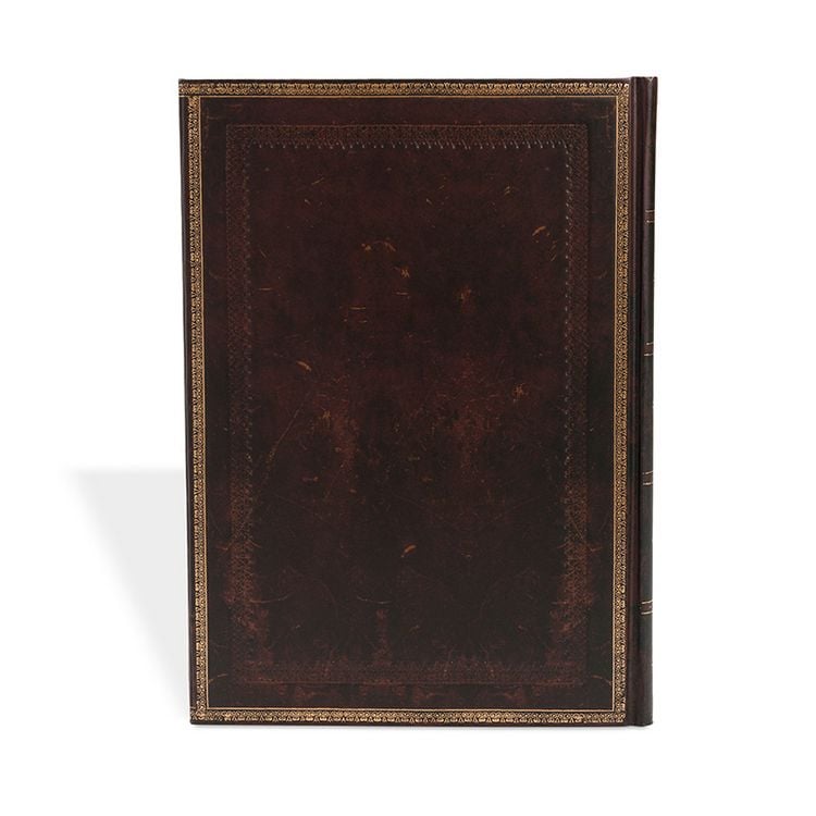 Produktbild: Hardcover Notizbuch Schwarzes Marokkoleder, Grande, Unliniert