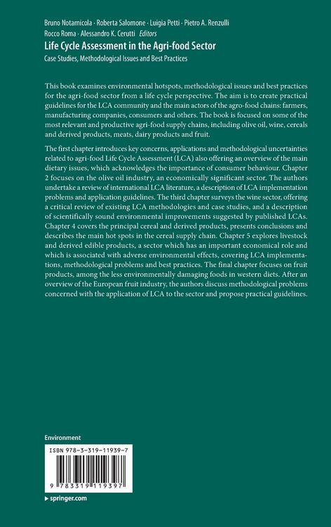 Produktbild: Life Cycle Assessment in the Agri-food Sector