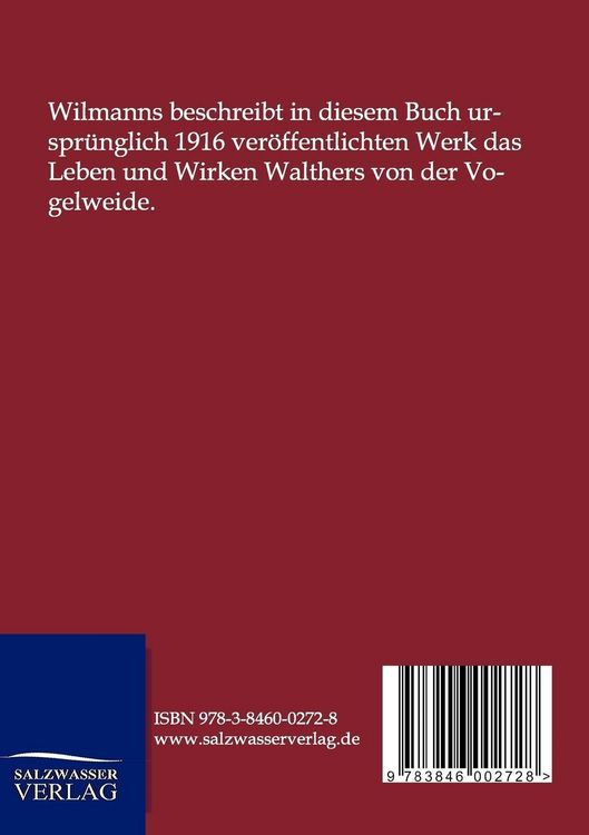 Produktbild: Leben und Dichten Walthers von der Vogelweide