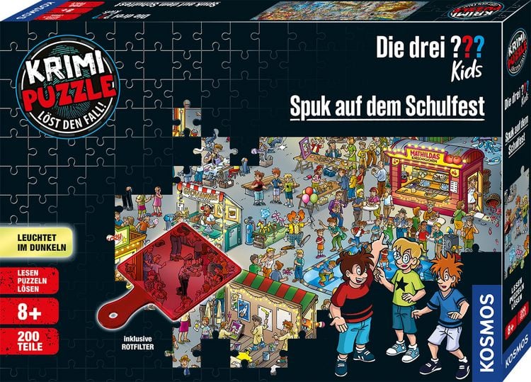 Produktbild: Krimipuzzle Die drei ??? Kids Spuk auf dem Schulfest