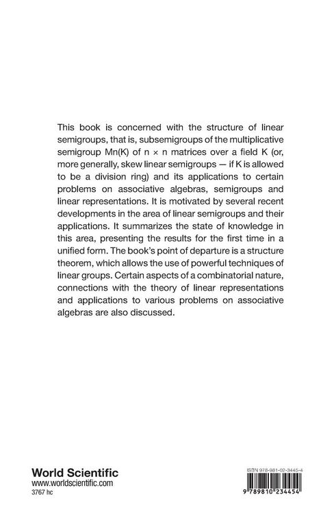 Produktbild: SEMIGROUPS OF MATRICES (V6)