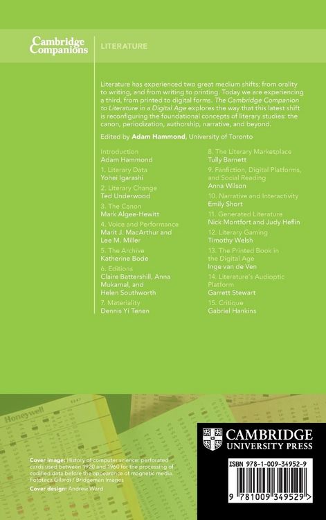 Produktbild: The Cambridge Companion to Literature in a Digital Age