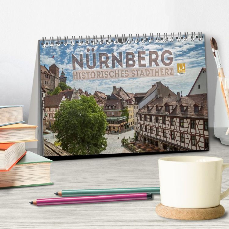 Produktbild: N&Uuml;RNBERG Historisches Stadtherz (Tischkalender 2026 DIN A5 quer), CALVENDO Monatskalender