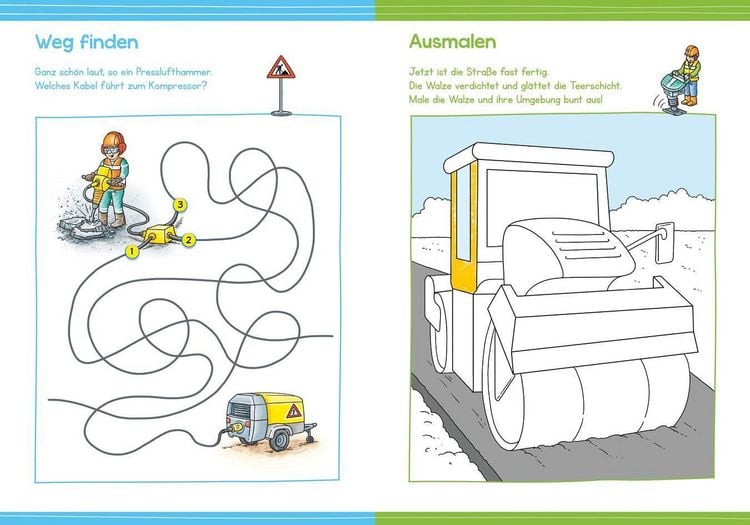 Produktbild: Malen und R&auml;tseln f&uuml;r Kindergartenkinder. Baustelle