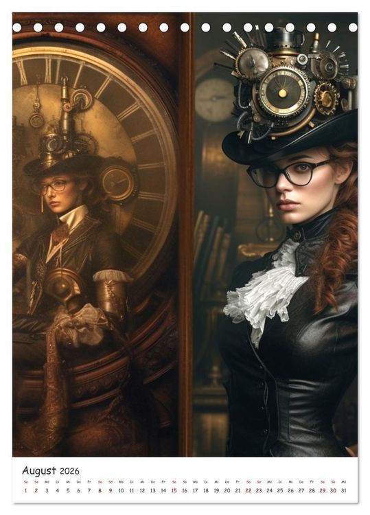 Produktbild: Voll unter Dampf: Steampunker (Tischkalender 2026 DIN A5 hoch), CALVENDO Monatskalender