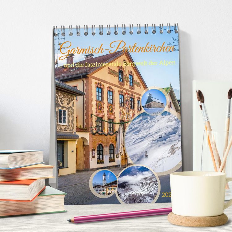 Produktbild: Garmisch-Partenkirchen und die faszinierende Bergwelt der Alpen (Tischkalender 2026 DIN A5 hoch), CALVENDO Monatskalender