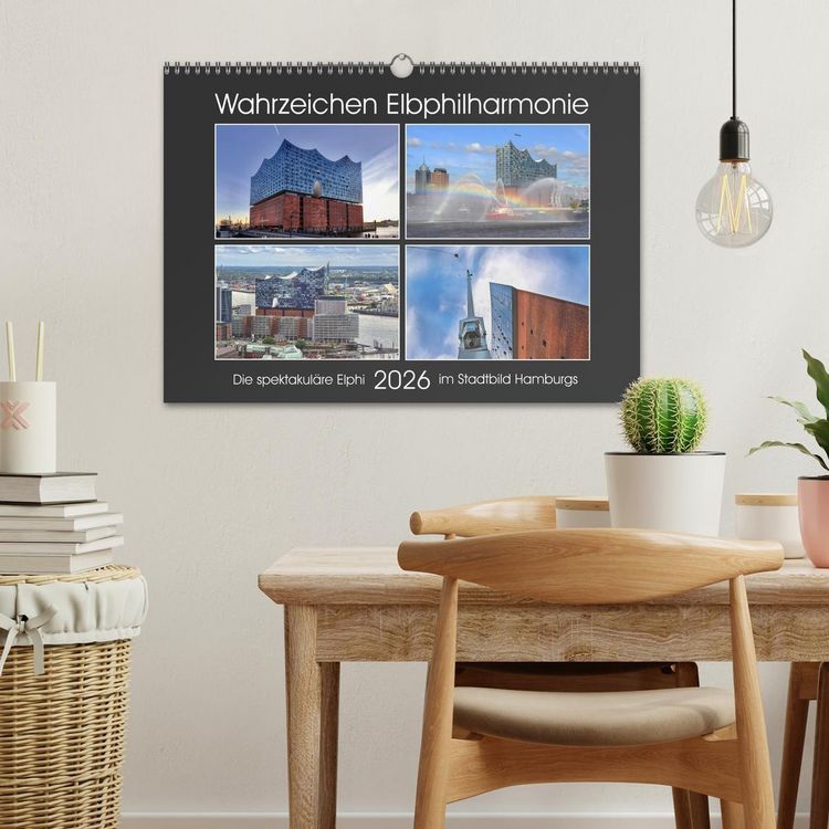 Produktbild: Wahrzeichen Elbphilharmonie (Wandkalender 2026 DIN A3 quer), CALVENDO Monatskalender