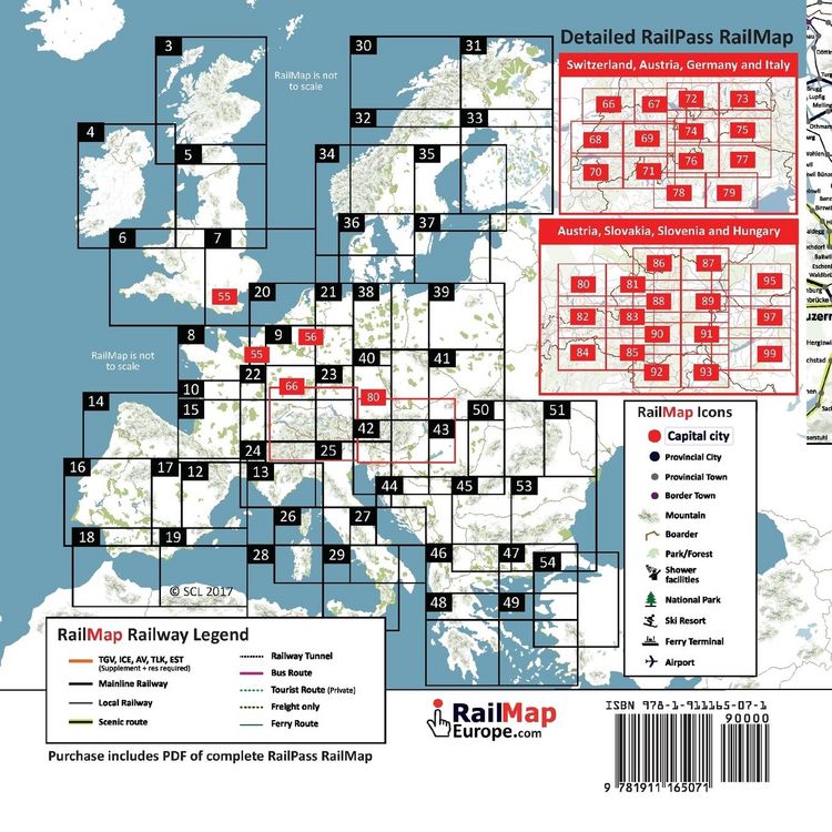 Produktbild: Rail Map Europe - Alpine Special
