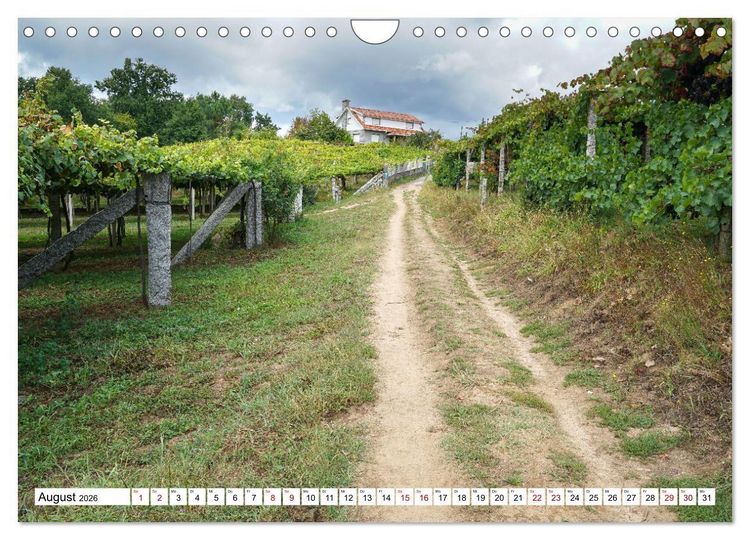 Produktbild: Unterwegs - Caminho Portugu&ecirc;s. Zu Fu&szlig; auf dem Portugiesischen Jakobsweg (Wandkalender 2026 DIN A4 quer), CALVENDO Monatskalender