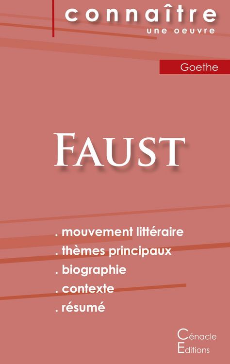 Produktbild: Fiche de lecture Faust de Goethe (Analyse litt&eacute;raire de r&eacute;f&eacute;rence et r&eacute;sum&eacute; complet)