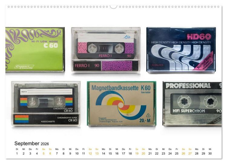 Produktbild: Audio Tapes (Wandkalender 2026 DIN A2 quer), CALVENDO Monatskalender