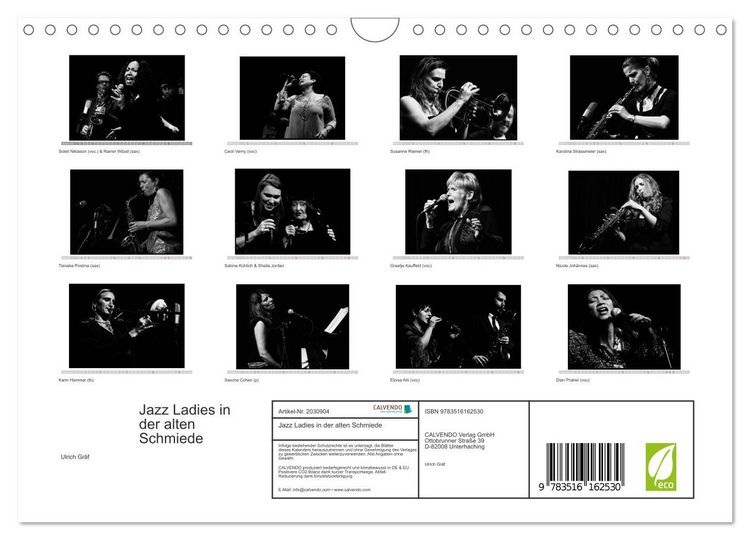 Produktbild: Jazz Ladies in der alten Schmiede (Wandkalender 2026 DIN A4 quer), CALVENDO Monatskalender