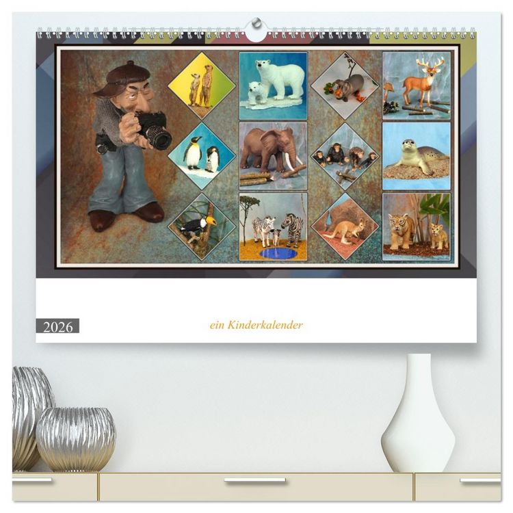 Produktbild: Fotograf auf Pirsch - ein Kinderkalender (hochwertiger Premium Wandkalender 2026 DIN A2 quer), Kunstdruck in Hochglanz