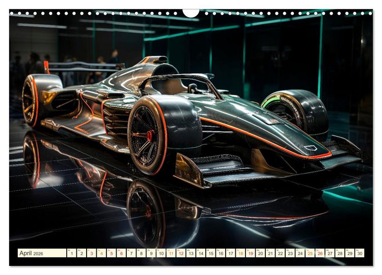 Produktbild: Rennwagen Fantasien (Wandkalender 2026 DIN A3 quer), CALVENDO Monatskalender