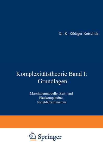 Produktbild: Komplexit&auml;tstheorie Band I: Grundlagen