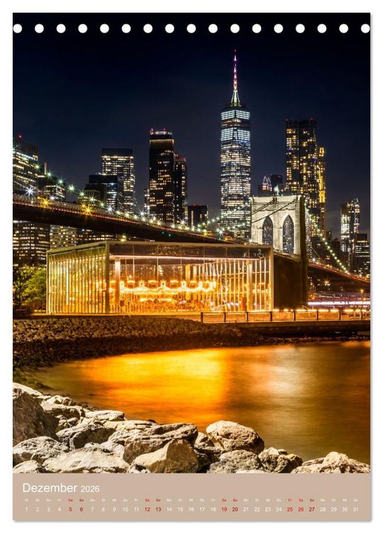 Produktbild: NEW YORK CITY Architektur und Atmosph&auml;re (Tischkalender 2026 DIN A5 hoch), CALVENDO Monatskalender
