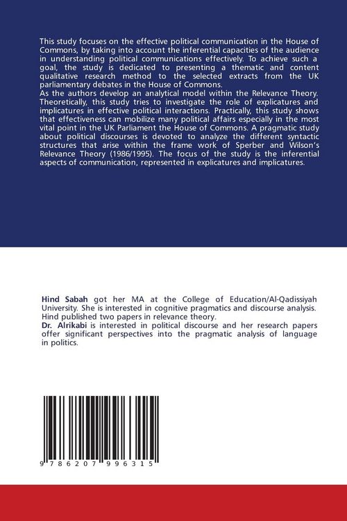 Produktbild: Effective Political Communication in Relevance Theory