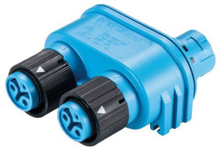 Produktbild: Wieland Electric 46.030.1254.9 Rundstecker Verteiler Gesamtpolzahl: 2 Serie (Rundsteckverbinder): RST&reg; MINI 1 St.