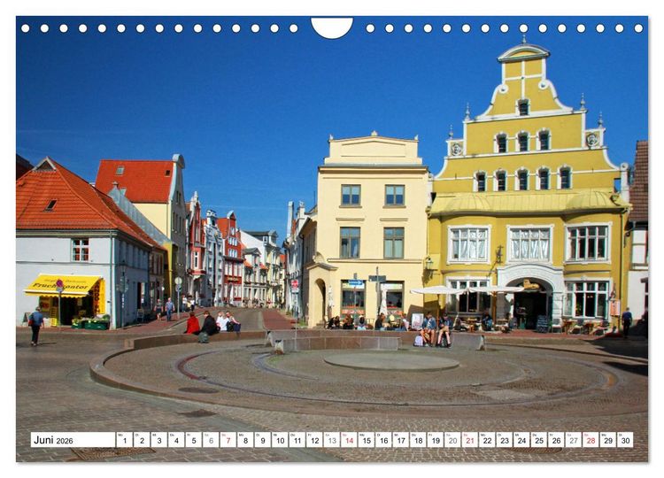 Produktbild: Wismarer Ansichten 2026 (Wandkalender 2026 DIN A4 quer), CALVENDO Monatskalender