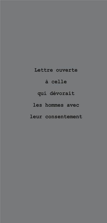 Produktbild: Lettre ouverte a celle qui devorai